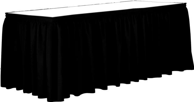 Rental store for Shirred Black Tableskirt in Greenville MS
