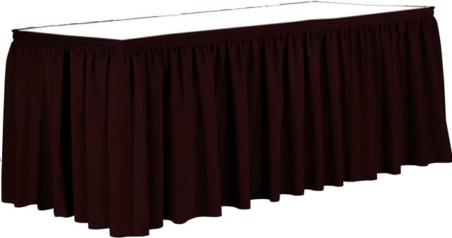 Rental store for Shirred Burgundy Tableskirt in Greenville MS