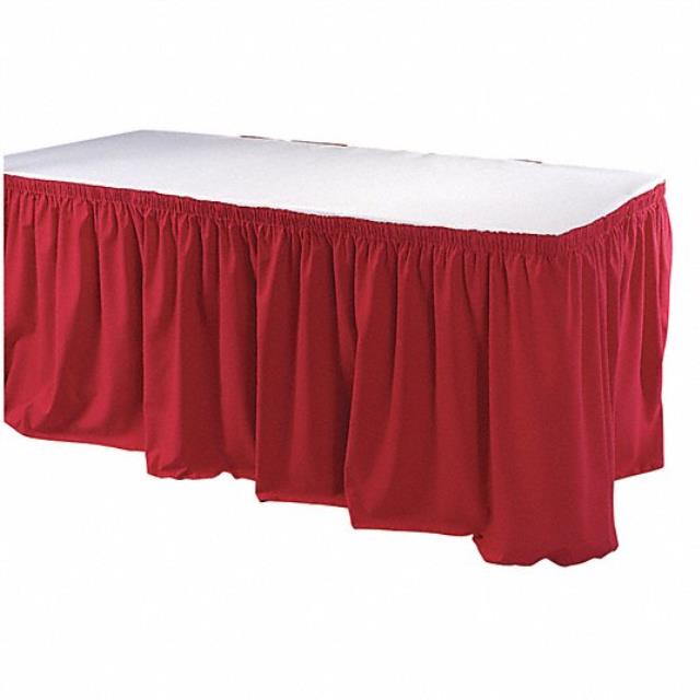 Rental store for Shirred Red Tableskirt in Greenville MS