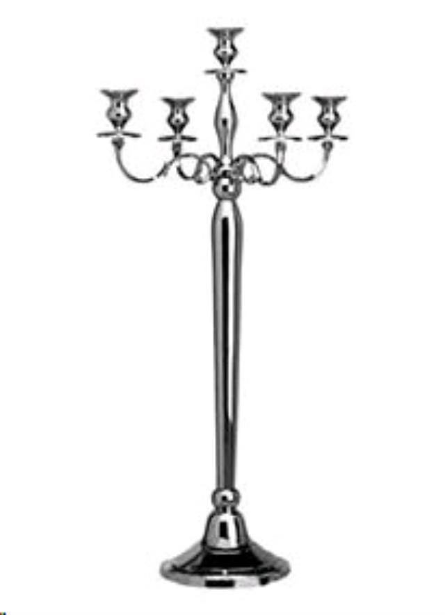 Rental store for 38  Table Candelabra - Nickel 4 5 branch in Greenville MS