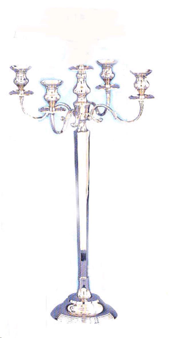 Rental store for 31  Table Candelabra - Nickel 4 5 branch in Greenville MS